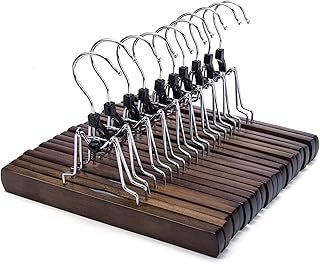 Natural smile wooden pants skirt hangers,